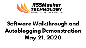 RSSMasher Technology Software Autoblogging Demonstration