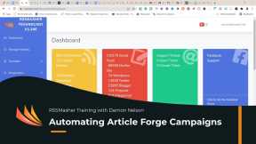 How to Automate Article Forge Campaigns with RSSMasher