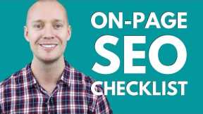 On-Page SEO Checklist for 2022 (Ultimate Guide)