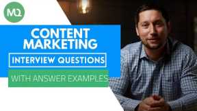 Content Marketing Interview Questions with Answer Examples