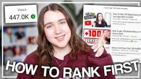How to Rank FIRST in YouTube SEARCH to GET MORE VIEWS FAST w: Tubebuddy