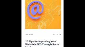 10 Tips for Improving Your Website’s SEO Through Social Media