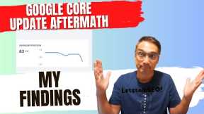 Google Core Algorithm Update August 2023 Aftermath