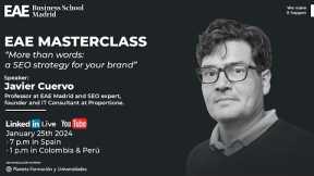 EAE Masterclass | More than words: a SEO strategy for your brand