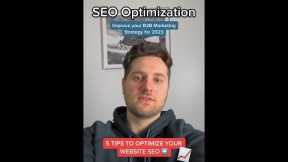 How to Improve Your Website SEO with 5 EASY Steps - SEO Optimization - B2B Marketing 2023