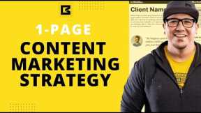1-Page Content Marketing Strategy Framework