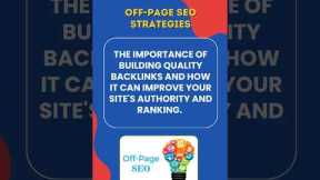 Boost your website's authority and improve your ranking with Best Off-Page SEO strategies! #seotips