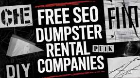 Dumpster Rental Free Until You Rank SEO Program