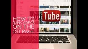 How To Rank Youtube Videos On First Page of Google And YouTube|Best YouTube Video Ranking Course