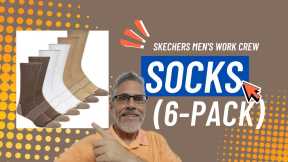 Top Sketchers Men's Work Crew Socks (6-Pack) - Durable, Comfortable, & Perfect for All-Day Wear
