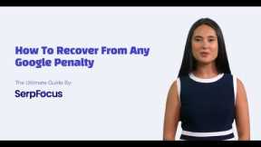 Recovery from Google Penalty Updates