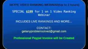 YouTube Video Ranking tips and tricks to rank videos WEBINAR 2017