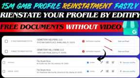 Free Documents & without video Full Guide 💯 | GMB Reinstatement From Suspension 🔓