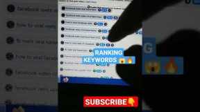 How to Find Ranking Keywords for your YouTube Video 2022 #shorts #ranking #keywords