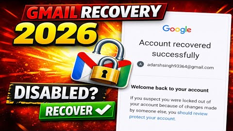 How to Recover Disabled Gmail Account (2026) – Easy Google Account Appeal Tutorial