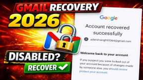 How to Recover Disabled Gmail Account (2026) – Easy Google Account Appeal Tutorial