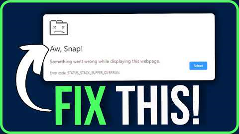 How to Fix Google Chrome Aw Snap Error Status Stack Buffer Overrun (Easy Tutorial)